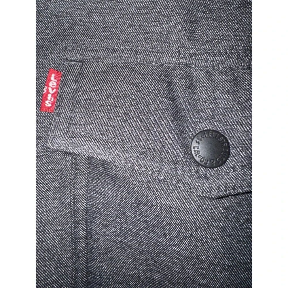 Levi's Men's Soft Shell Graphite Gray Extra Small Hooded Sherpa Lined Storm Coat